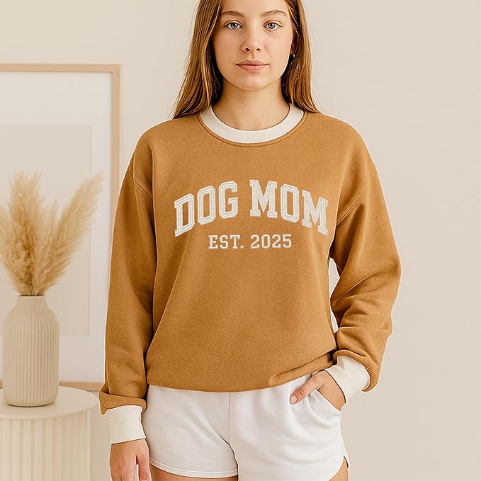 NAZENTI Personalized Dog Sweatshirt, Custom Photo Shirts, Dog Embroidered Shirt for Women, Men, Pet Lovers Gifts, Mom Gift