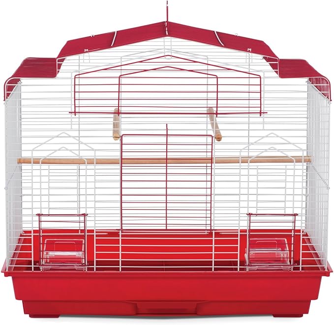 Prevue Pet Products SP50041 Barn Style Bird Cage, Red/White