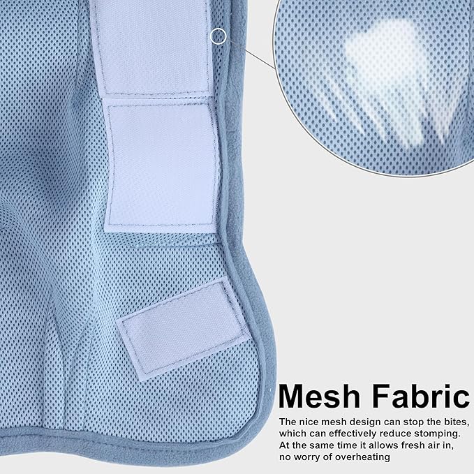 Adjustable Horse Fly Boots Set of 4, Equine Leg Protection Reduce Stomping, Breathable Mesh Fly Boots for Horses, Horse Leggings Leg Guards