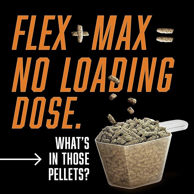Absorbine Flex+Max Horse Joint Supplement Pellets, Highly Palatable, Comprehensive Equine Formula with Glucosamine, MSM, Chondroitin & Flaxseed, 5lb Bag / 30 Day Supply