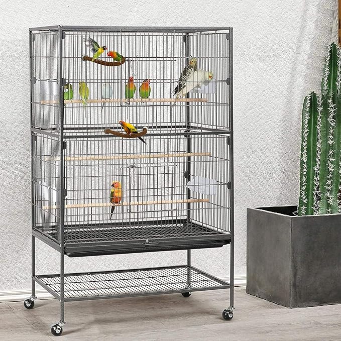 Rypet 2PCS Natural Wood Bird Perches for Cage,Wooden Parakeet cage Accessories,Parakeets Stand Perch,U Shape Parrot Perch Bird Stand Toys for Parakeet, Conure, Cockatiel, Budgie, Lovebirds S