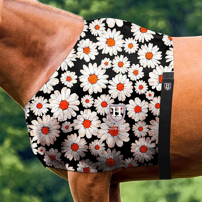 Harrison Howard Heat-Insulating Breathable Stretchy Shoulder Guard Anti Rub Bib for Horse Daisy L