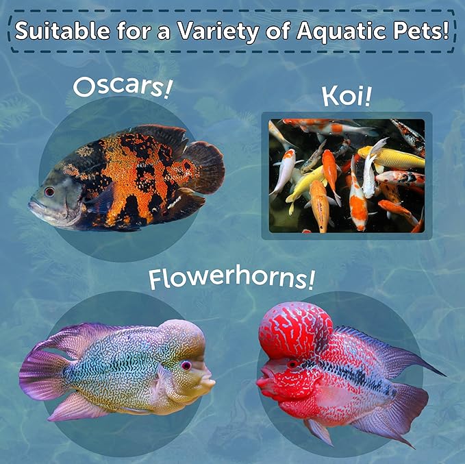 Aquatic Foods Inc. Arctic Krill, Freeze Dried Krill, High in Natural Color Enhancing for Large Cichlids, Tropical Fish, Koi, Turtles, 12-Type Pellet Mix & 4-Type Wafer Mix Included 1.9oz Canister