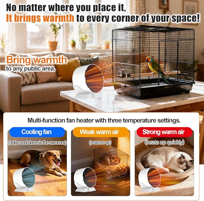 Pet Reptile Heat Mats Space Heater, Adjustable Temperature Reptile Heating Heaters, Non-Light Heating Solution with Expanded Heating Range for Hermit Crabs/Leopard Geckos/Turtles/Snakes/Frog/Iguana