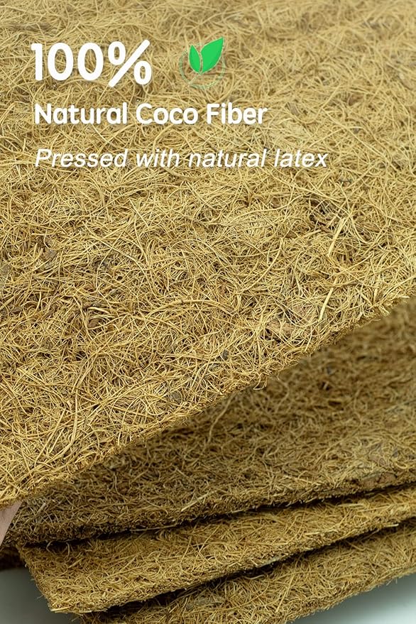 Coco Liner Roll, Extra Large 24x160 inch Natural Coconut Liners for Planter Flower Basket, Natural Coconut Fiber mat, Garden Decoration, Animal pet pad, Reptile Carpet