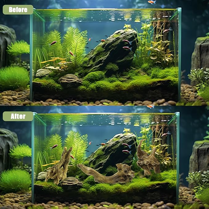 LYPHARD AQUARIUMS Driftwood for Aquarium, 3 Pieces 6-10" Natural Small Drift Wood Fish Tank Assorted Branch Decorations Pieces for Reptile Hide