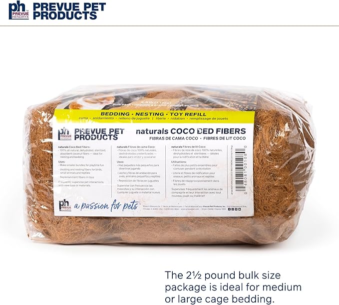 Prevue Pet Products Small Animal Coco Bed Fibers - 2.5 lbs