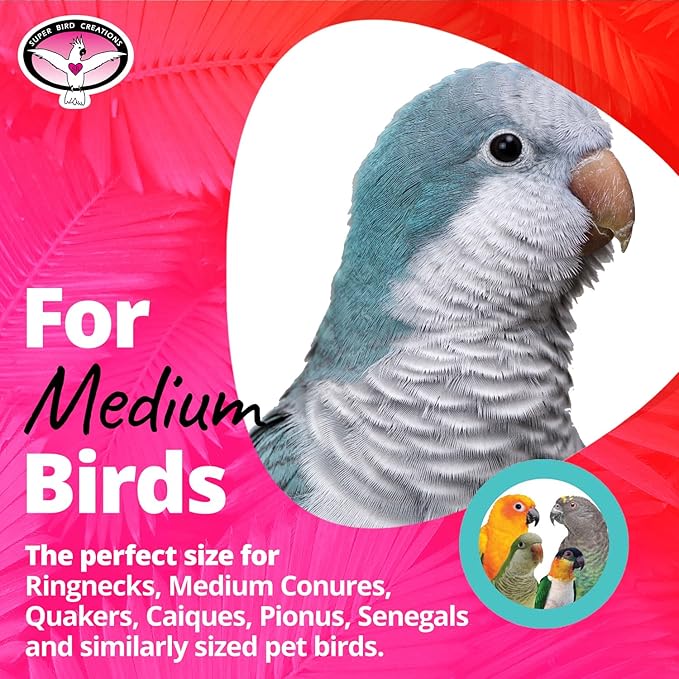Super Bird Creations SB1181 Haystack Bird Toy - Enrichment Toy for Medium Birds - Ideal for Parrots Ringnecks Medium Conures Quakers Caiques - Satisfies Chewing & Preening, Relieves Boredom, 8.5"x2"