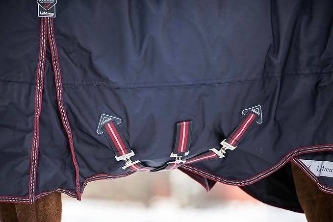 LeMieux Kudos 200g Turnout Blanket - 1680Denier Waterproof Outer - Detachable Neck Inlcluded - Navy - 84"