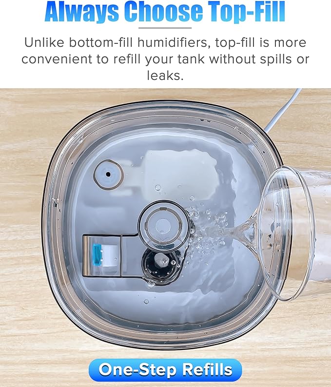 4L Top-Fill Reptile Fogger Humidifier Mister for Terrariums, Easy to Refill & Clean, Adjustable Fog Output, Dry-Run Protection, Ideal for Snake(Ball Python), Tortoise, Chameleon, Frog or Hermit Crab
