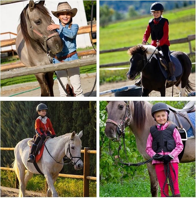 beroy Horseback Riding-Pants Girls Equestrian-Breeches - Kids Schooling Horse Tights Full Seat Silicone Pockets