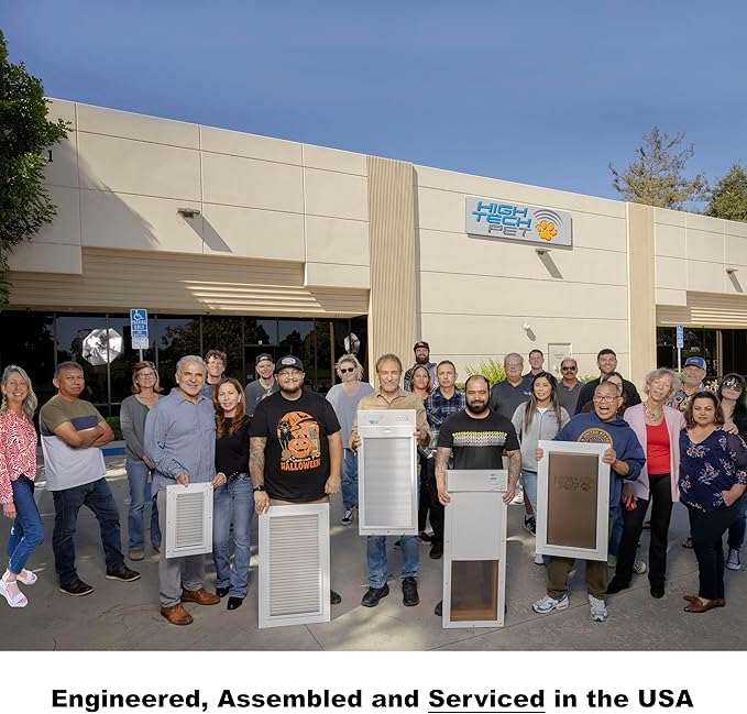 Power Pet WiFi Automatic Electronic Pet Door by High Tech Pet - Pet Operated Dog Door, App Control, 24/7 Scheduling, Secure, Air Tight, for Large Dogs (30-100 lbs.) Door Mount, Easy Install - PX2-WIFI