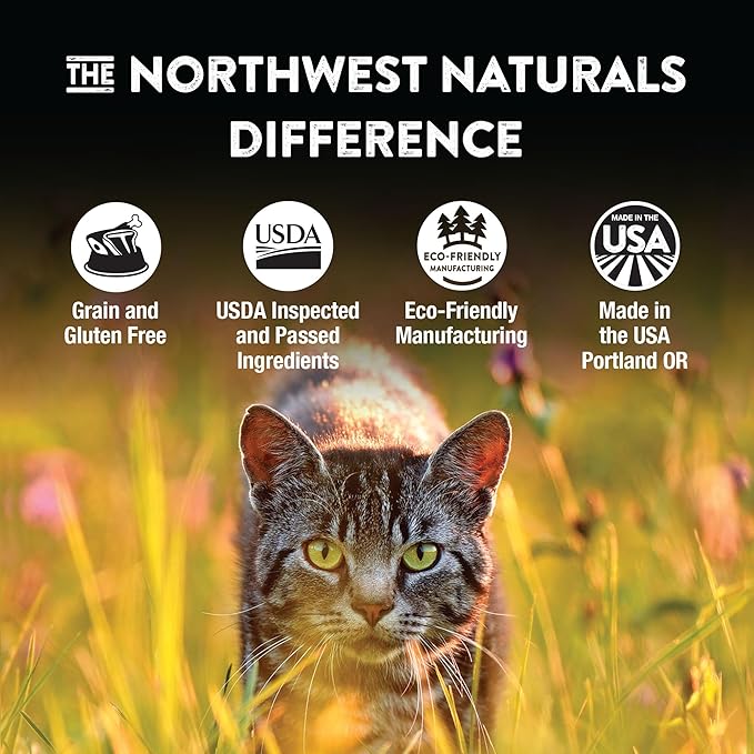 Northwest Naturals Freeze-Dried Beef & Trout Cat & Kitten Food – Bite-Sized Nibbles – Healthy, Limited, Human-Grade Ingredients, All-Natural, High-Protein Diet – Complete & Balanced, 11 oz (Pack of 3)