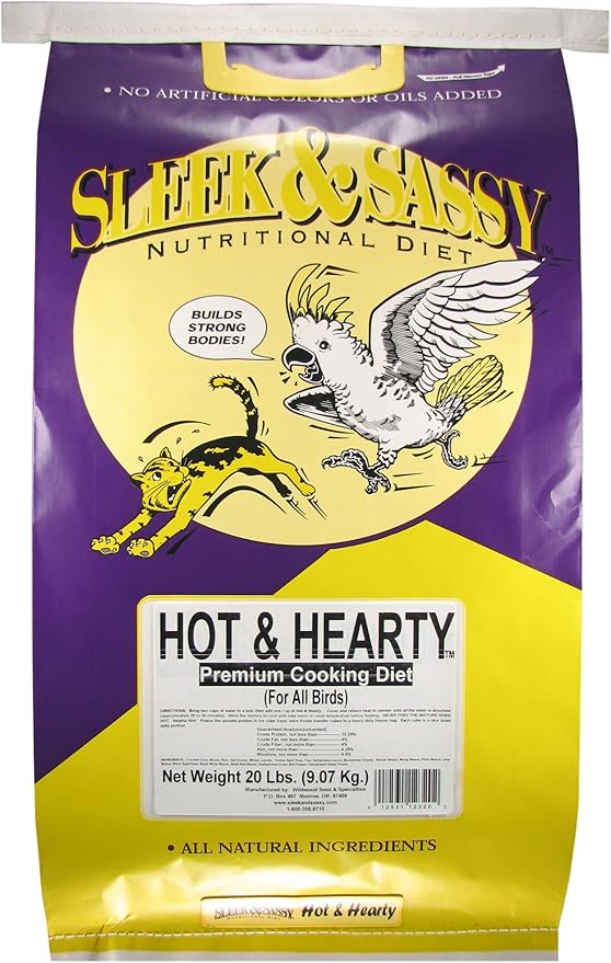 SLEEK & SASSY Hot & Hearty Premium Cooking Diet for Birds (20 lbs.)