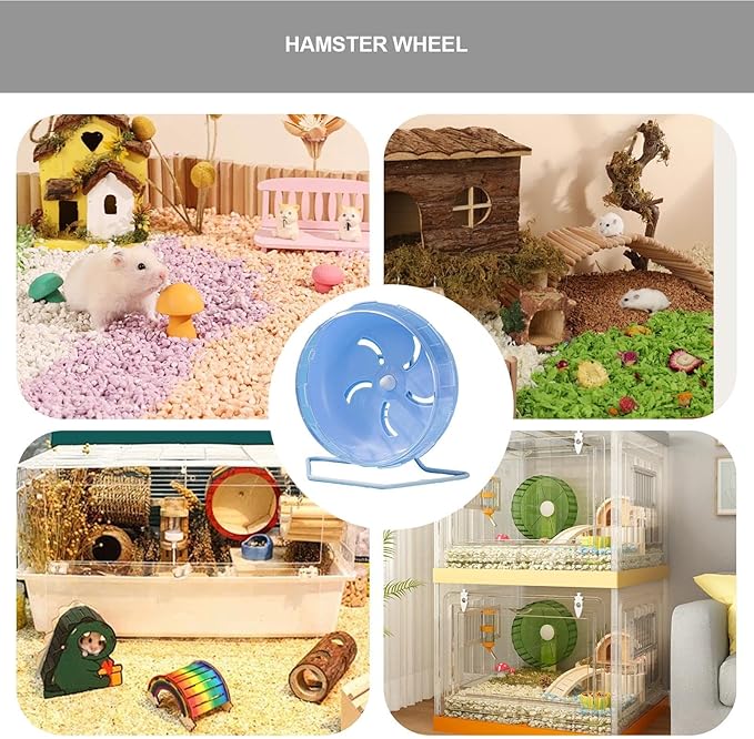 Doefo Silent Hamster Wheel, 6 Inch - Quiet Dwarf Hamster Toy, Exercise Wheel for Hamsters, Gerbils, Mice, Hedgehog | Wear Resistant, Durable Hamster Wheel