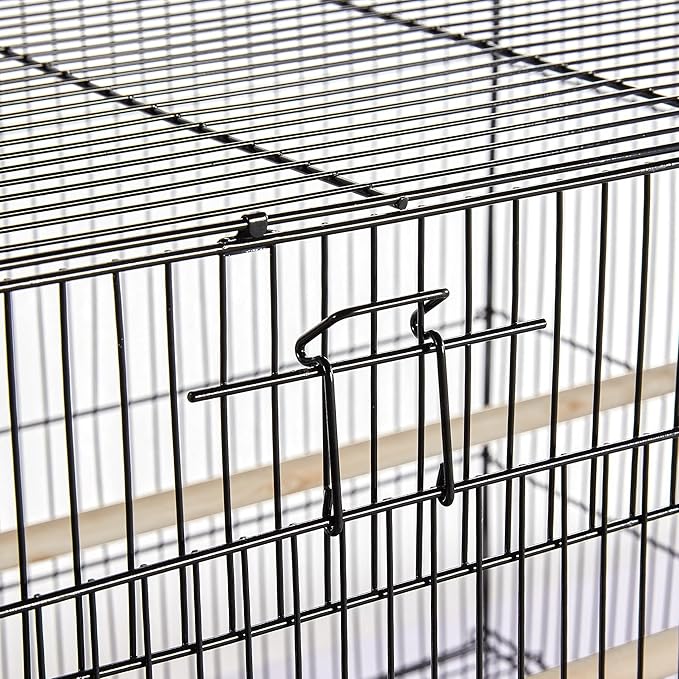 Topeakmart Pet Products Stackable Rectangle Flight Bird Cages for Small Birds Parrots Parakeets Cockatiels Conures Budgies Lovebirds Canaries Finches w/Slide-Out Tray
