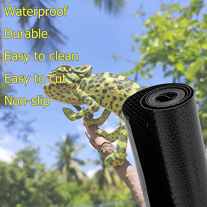 Bearded Dragon Tank Accessories, 18x79 in Large Non-Stick Reptile Carpet Substrate Terrarium Tank Liner Carpet, Waterproof Reptile Bedding Floor Mats for Snakes, Leopards, Geckos, Lizards