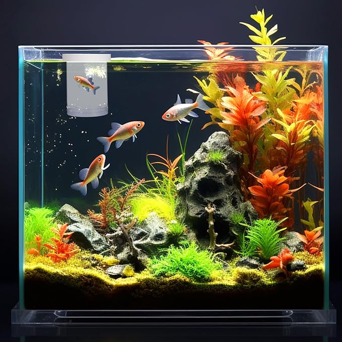 Breeder Box for Fish Tank, Acrylic Aquarium Divider Breeding Box, Floating Mesh Isolation Hatchery Incubator, Guppies Fishes Live Hatchery, Betta Fish Breeding Boxes, Baby Fishes Tank Separator
