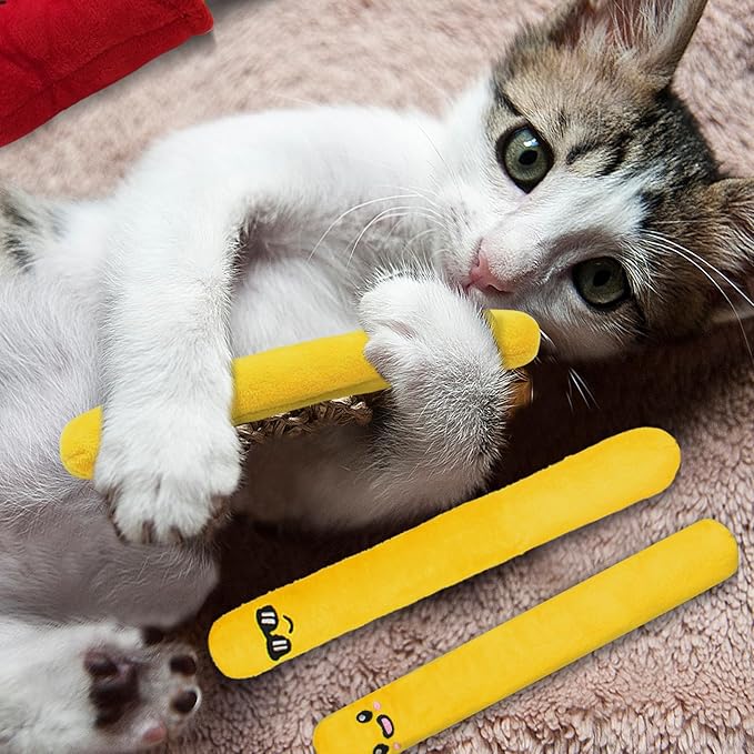 6 Pack Catnip Toys for Cats, Funny Cat Kicker Toys Filled with Organic Catnip, Interactive Kitten Teething Chew for Indoor Kitty Birthday
