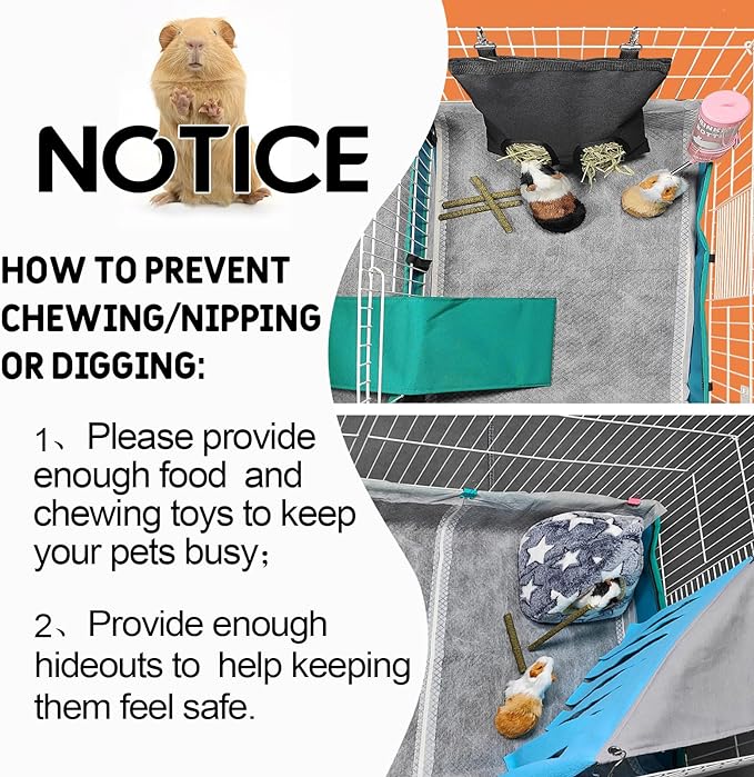 Guinea Pig Bedding, Disposable Guinea Pig Cage Liners, Charcoal Odor Controlling Absorbent Waterproof Pee Pads for Rabbits, Hamster and Other Small Animals. 18''x24'',24 Count