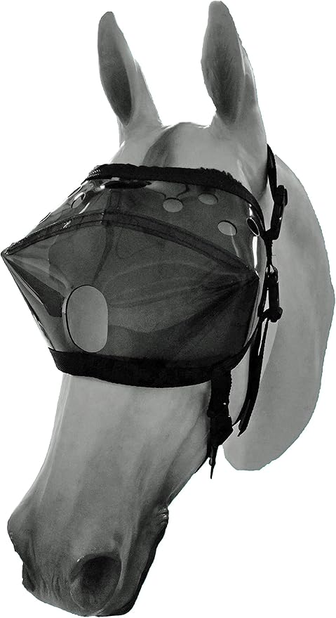 Recovery Vizor, (Size Pony - Dark UV Tint) Medical and Preventative Horse Eye (Goggle) Protection Mask for Uveitis, Injury, Scratch or Corneal Infection, Blindness.