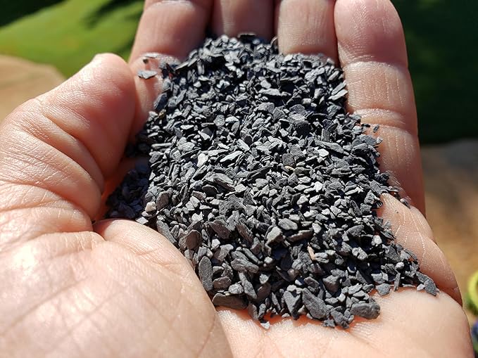 Small World Slate & Stone Aquarium Gravel - Natural Coarse Sand Substrate for Aquascaping Planted, Freshwater and Saltwater Tanks - Gravel Size Approx. 1/32" to 1/8" (6 lbs)