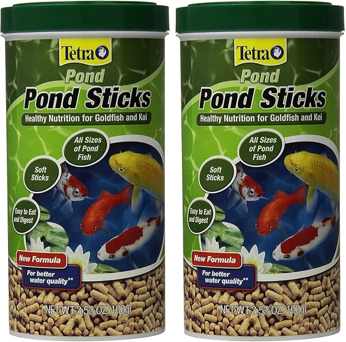 Tetra Pond Sticks, Fish Food, for Goldfish and Koi, 3.53 Ounces | Pack of 2 | Healthy Nutrition