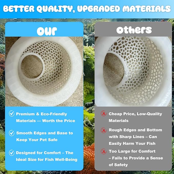 Floating Betta Hide & Shrimp Cave – 3D Printed Aquarium Hammock with Marble Texture, Feeder Ring & Rest Spot for Betta Fish, Nano Tanks, Corydoras, Shrimp – Safe PLA