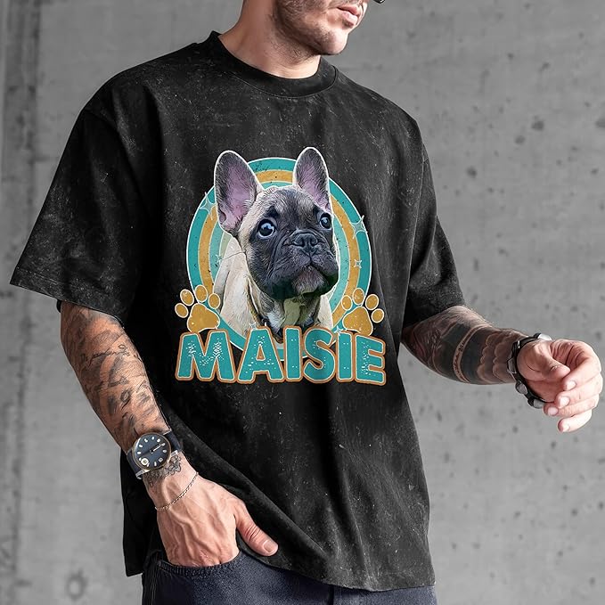 Tehg & Tuhg Custom T Shirts with Picture, Vintage Bootleg Rap Tee, Boyfriend Girlfriend, Unique Gift for Birthday Anniversary