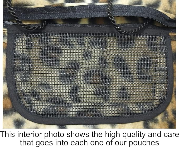Bonding Carrier Pouch - Premium Bonding Pouch for Sugar Gliders & Other Small Pets - Durable Cozy Fleece Material, Mesh Screen, Silk Rope, and Zipper, Pet Sleeping Bag, Jaguar