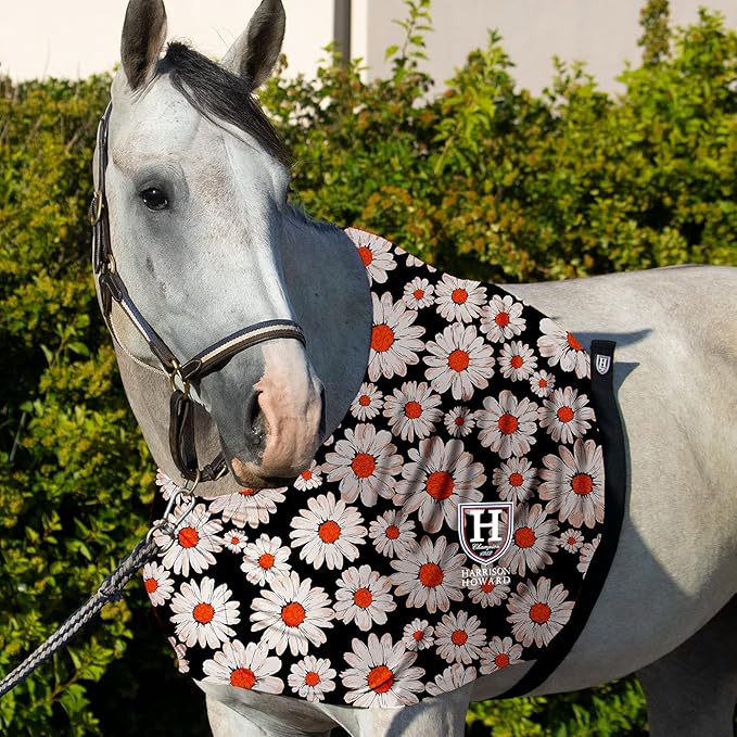 Harrison Howard Heat-Insulating Breathable Stretchy Shoulder Guard Anti Rub Bib for Horse Daisy L