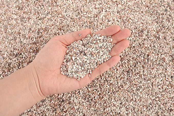 LANDEN Betanu Aquascape Sand for Aquarium Landscape 2L(7lbs), Aquarium Natural Cosmetic Gravel, Gravel for Indoor Plants, Fish Tank Decorative Sand, Light Colored Gravel, 2-3mm