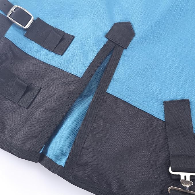 Mini Horse/Pony/Foal/Miniature Size 36"-51" Lightweight Waterproof & Breathable 1200 Denier Turnout Blanket with No Filling Peacockblue 51"