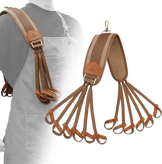 WAYNE'S DOG Canvas Duck Game Carrier - 12 Drops, Slip Noose - Bird Tote, Waterfowl & Goose Hanger, Duck Carrier Lanyard (Brown)