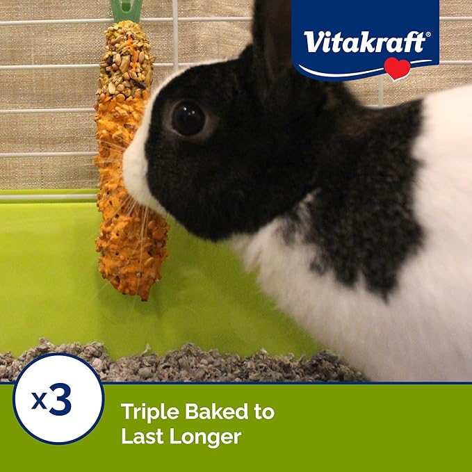 Vitakraft Crunch Sticks Rabbit Treat - Carrot and Honey - Rabbit Chew Sticks, 3 oz