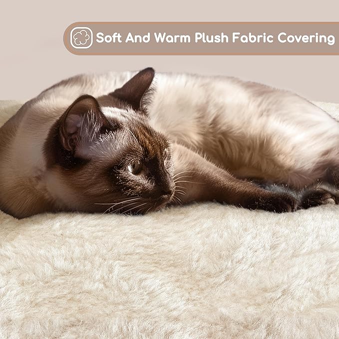 Yaheetech Cat Tree, 42in Play Tower for Indoor Cats, Kitten House with Large Perch & Scratching Posts & Cozy Condo & Scratching Ramp, Cat Furniture Activity Center, Beige