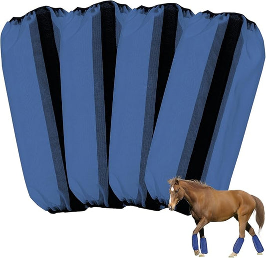 Mesh Fly Boots Horse Fly Boots Mesh Fly Wraps Leg Guard for Horse Set of 4