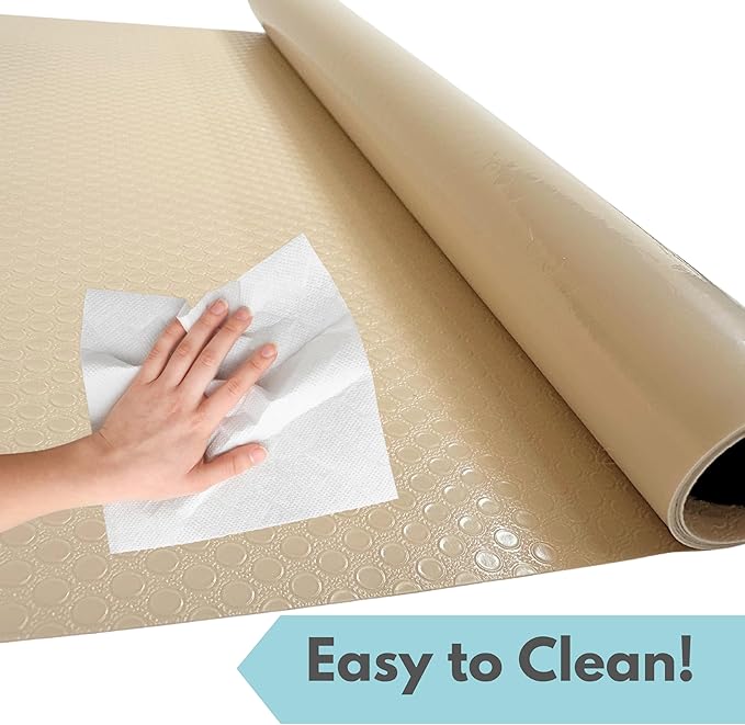 Tank Liner, 17.7" x 59", Reptile Terrarium Substrate Mat Carpet Bedding, Enclosure Liner for Bearded Dragon Leopard Gecko Lizard Tortoise Snake (Beige)