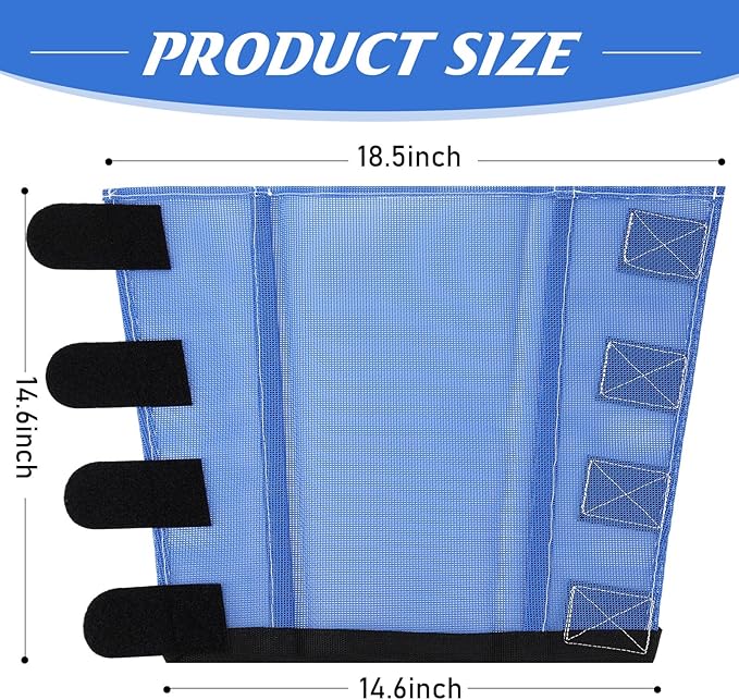 Set of 16 Mesh Fly Boots for Horse Breathable Mesh Horse Boots Protective Horse Leg Wraps Horse Leggings for Preventing Flies and Mosquitoes Bites