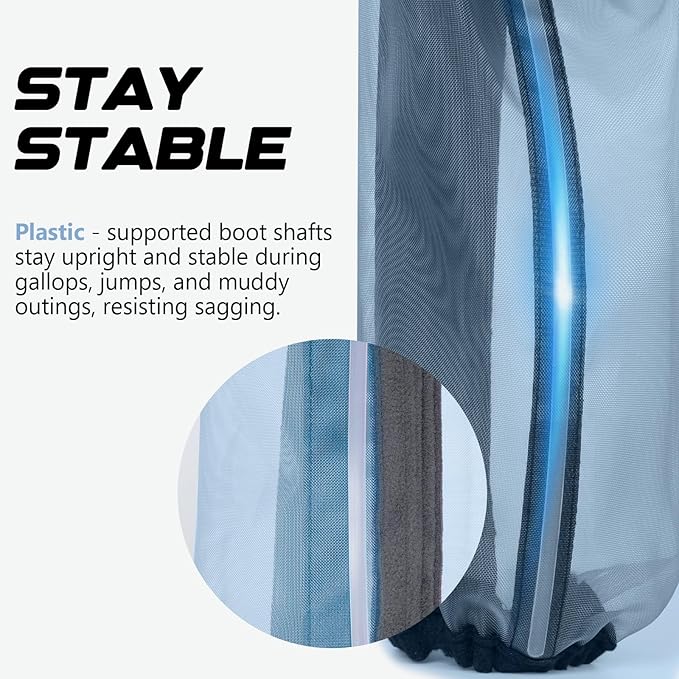 All-Purpose Fine Mesh Horse Fly Boots Breathable Anti-Fly Leggings with Sturdy Support Strips Reduce Annoying Stomping & 360°Leg Protection Durable Easy-Clean Material 4-Pack Lavender Purple