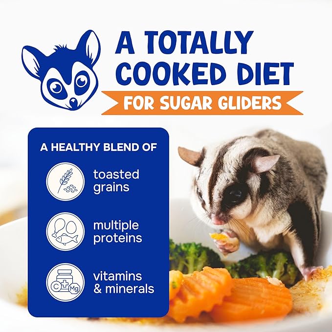 Wholesome Balance Food - Complete Nutrition with High Animal Protein, Calcium, Vitamins & Minerals, Premium Dense Food for Sugar Gliders and Small Animals - Sweet Potato, 3 lbs