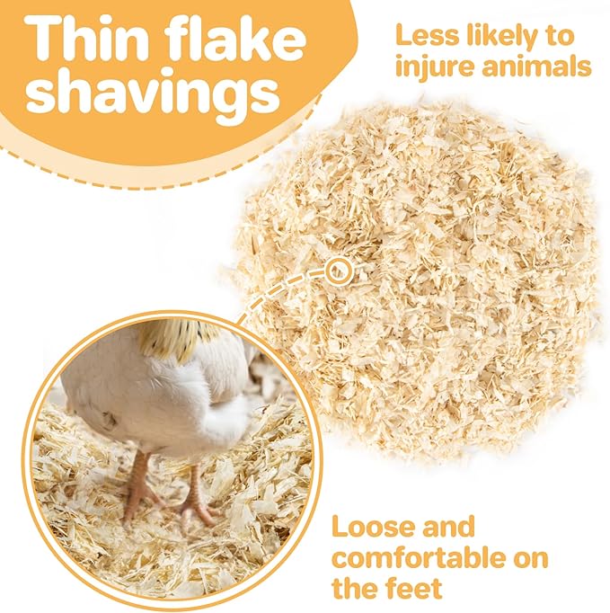 31OZ Sukh Chicken coop Bedding - Aspen shavings Animal Bedding as Chicken Supplies for Chicken House Bedding winterizing Nesting for Small pet Guinea Pig Rabbit Chinchilla Bird Gerbil Odor Control