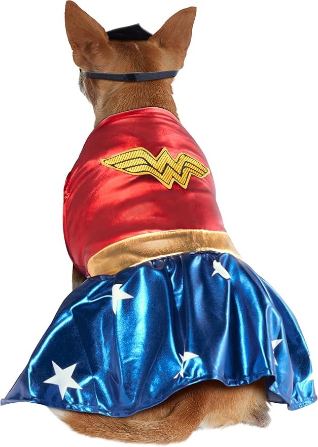DC Comics: Wonder Woman Pet Costume for For Dogs or Cats by Rubies, Small