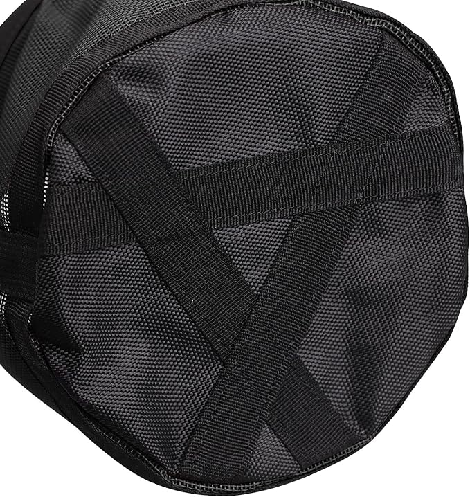 Harrison Howard Horse Muzzle Feed Bag Nylon Mesh Grain Feed Bag with Adjustable Strap Mars Black Small