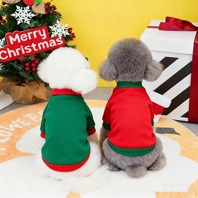 Custom Dog Hoodie, Personalized Sweatshirt with Photo Text Name Logo, Customized Hooded Sweater for Small Medium Large Dogs & Cats (Green + Red Sleeves, XX-Large)