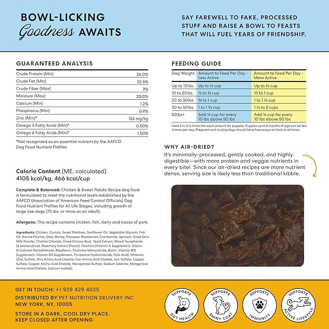 The Pets Table Grain Inclusive Air Dried Dog Food 2 Pack - Chicken & Sweet Potato + Lamb & Beef, 48 Ounce (Pack of 2)