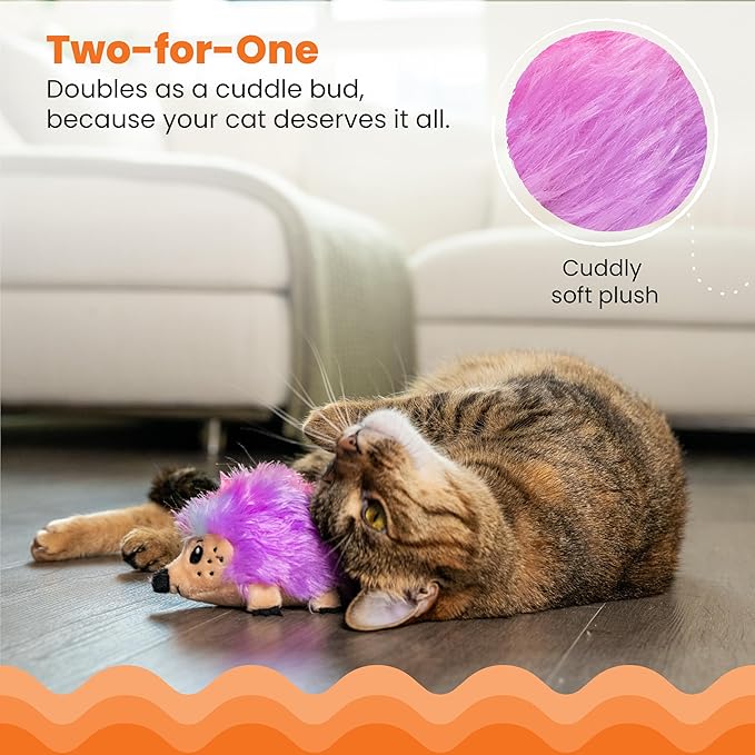 Catstages Catnip Plushies Hedgehog Multicolored Plush Catnip Cat Toy