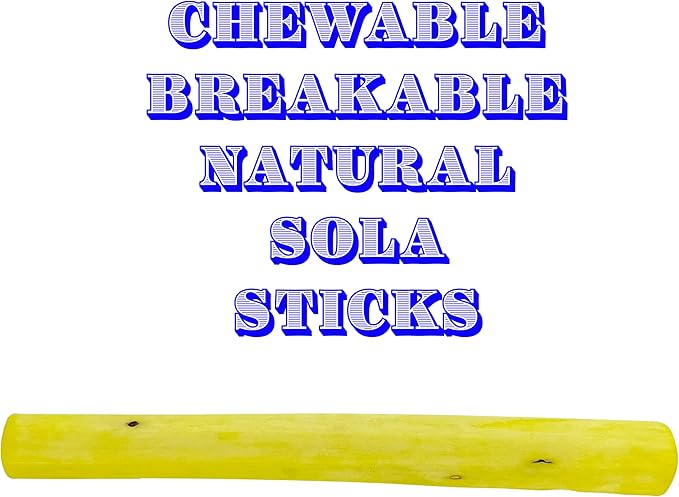 5516 Skinny Rainbow Sola Logs Pk8 - Handcut Natural Sola Bird Foot Toys, Bright Assorted Colors, Pet Safe, Lightweight, Easy for Birds to Hold and Shred