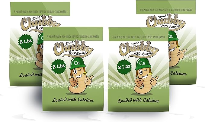 8lb Dried Black Soldier Fly Larvae Non-GMO Dried Insects for Chickens – High Protein Chicken Feed Meal Worms for Wild Birds & Chicken Treats for Laying Hens