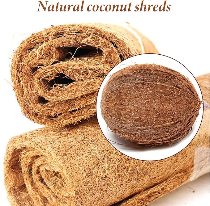 Hamiledyi Reptile Carpet Mat 19.7x11.8in Coconut Fiber Substrate Lizard Cage Pad Tortoise Substrate Liner Snake Coco Liner for Bearded Dragon Gecko Turtle Chamelon Iguana